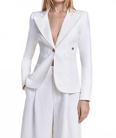 Smythe Linen Duchess Blazer In White