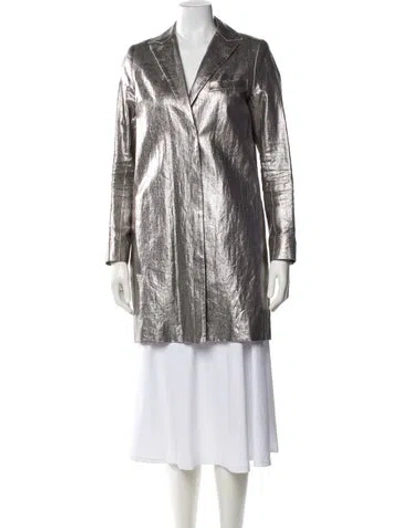 Pre-owned Smythe Linen Evening Jacket In Gray