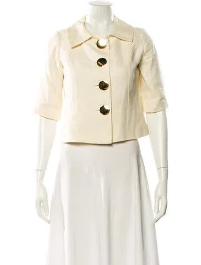 Pre-owned Smythe Linen Jacket In White