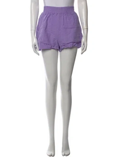Pre-owned Smythe Linen Mini Shorts In Purple