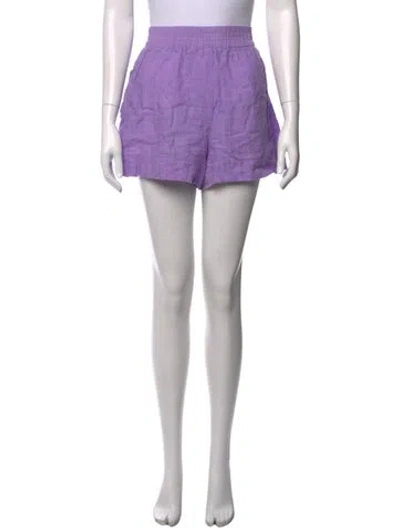 Pre-owned Smythe Linen Mini Shorts In Purple