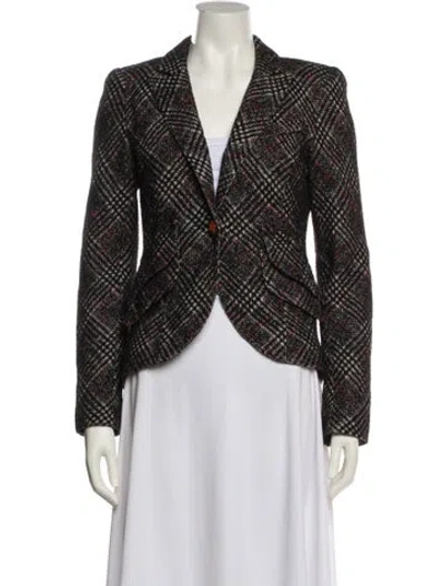 Pre-owned Smythe Linen Printed Blazer In Multi