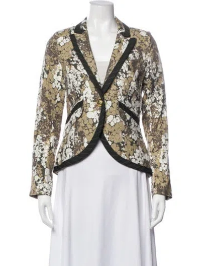 Pre-owned Smythe Linen Printed Jacket In Multi