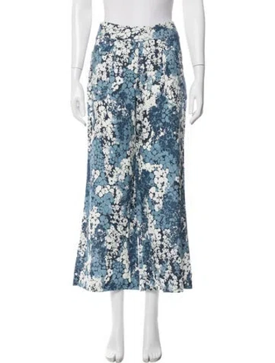 Pre-owned Smythe Linen Wide Leg Pants W/ Tags In Blue