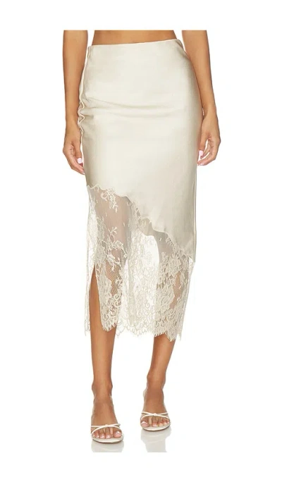 Smythe Lingerie Slip Skirt In Champagne