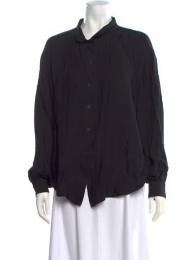 Pre-owned Smythe Long Sleeve Blouse In Black
