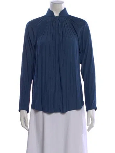 Pre-owned Smythe Long Sleeve Blouse In Blue