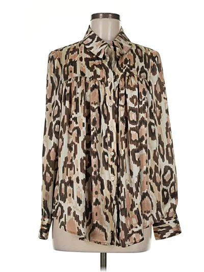 Pre-owned Smythe Long Sleeve Blouse In Brown