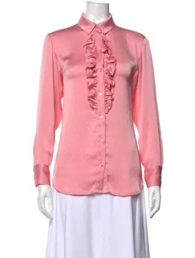 Pre-owned Smythe Long Sleeve Blouse In Pink
