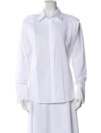 Pre-owned Smythe Long Sleeve Blouse W/ Tags In White