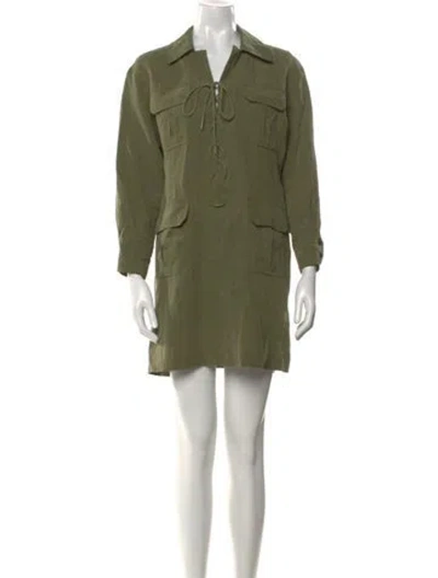 Pre-owned Smythe Mini Dress In Green