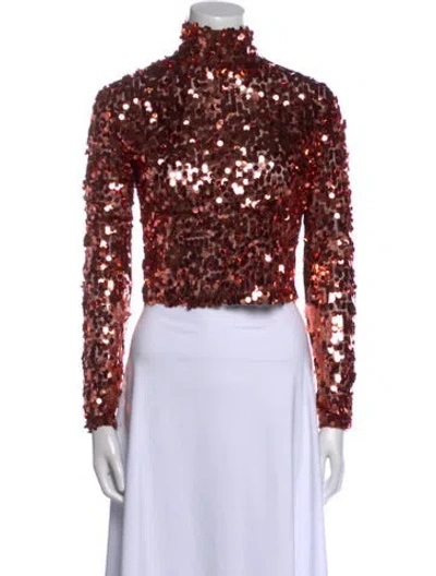 Pre-owned Smythe Mock Neck Long Sleeve Crop Top