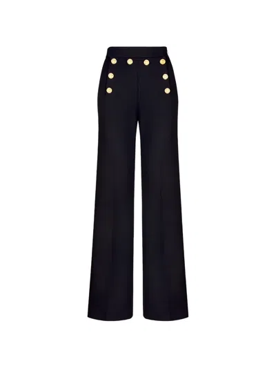 Smythe Nautical Wool Trousers In Blue