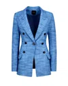 Smythe Not A Db Blazer Denim Stripe In Blue