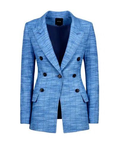 Smythe Not A Db Blazer Denim Stripe In Blue