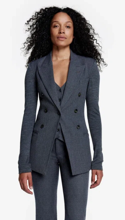Smythe Not A Db Blazer With Jersey Sleeve In Gray
