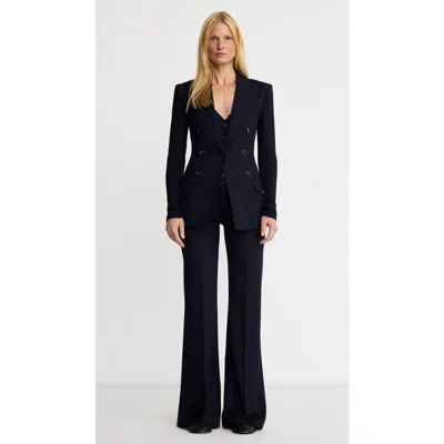 Smythe Not A Db Blazer With Jersey Sleeve In Deep Navy