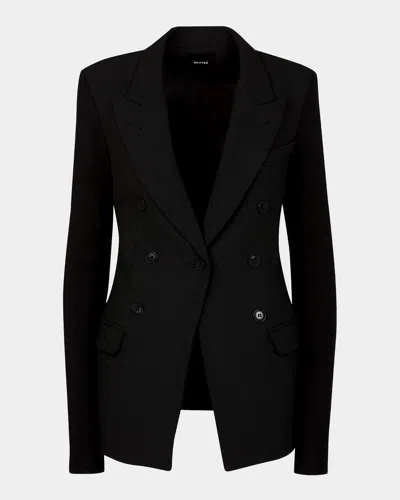 Smythe Not A Db Blazer With Jersey Sleeves In Black