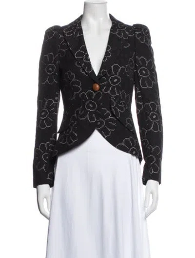 Pre-owned Smythe Nylon Patterned Blazer In Black