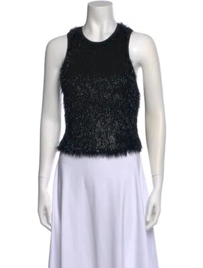 Pre-owned Smythe Nylon Scoop Neck Crop Top In Multi