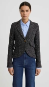Smythe One Button Blazer With Rectangle Elbow Patch In Gray