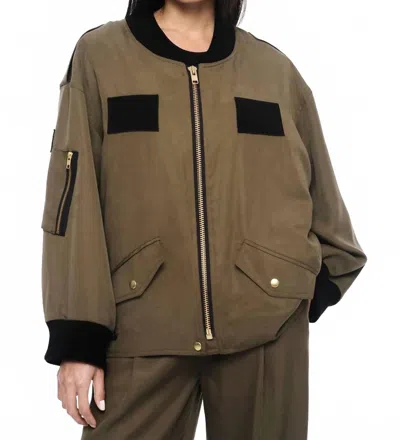 Smythe Oversized Bomber Jacket In Canteen In Green
