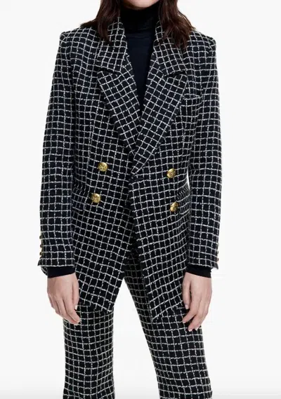 Smythe Oversized Db Blazer In Black/white