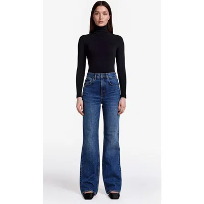 Smythe Owl High Rise Bootcut Jean In Black
