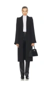 Smythe Pagoda Brando Trumpet Sleeve Coat In Black