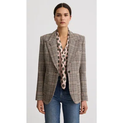 Smythe Patch Pocket 90's Blazer In Neutral Glen Check
