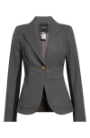 Smythe Patch Pocket Blazer In Charcoal With Black