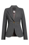 Smythe Patch Pocket Blazer In Charcoal With Black