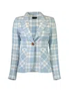 Smythe Patch Pocket Duchess Blazer In Blue