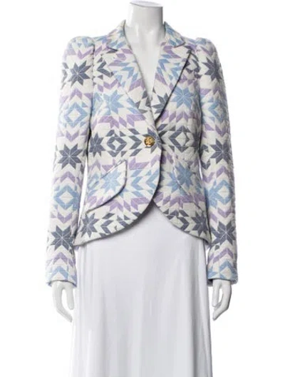 Pre-owned Smythe Patterned Blazer In Blue