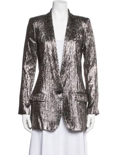 Pre-owned Smythe Patterned Blazer In Gold