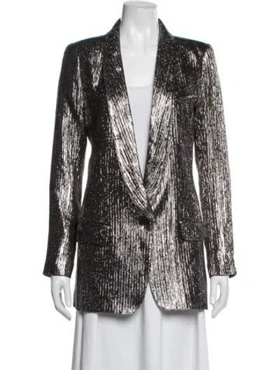 Pre-owned Smythe Patterned Blazer In Gold/metallic