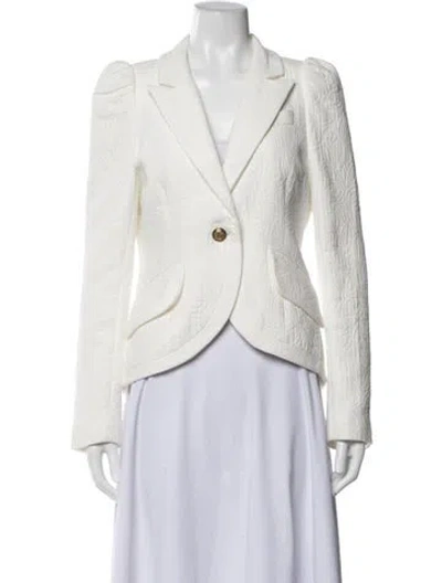 Pre-owned Smythe Patterned Blazer In Metallic/silver