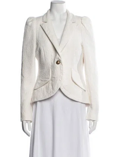 Pre-owned Smythe Patterned Blazer In Metallic/silver
