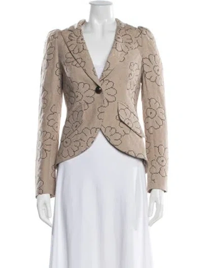 Pre-owned Smythe Patterned Blazer In Neutral