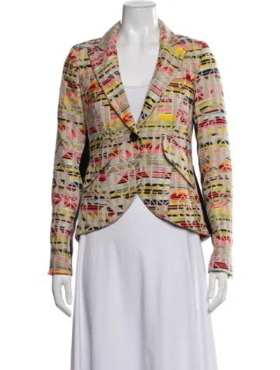 Pre-owned Smythe Patterned Blazer In Neutrals