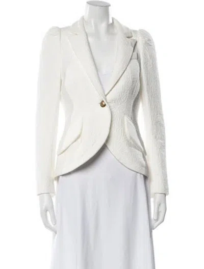 Pre-owned Smythe Patterned Blazer In White