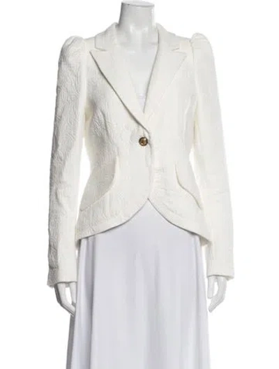Pre-owned Smythe Patterned Blazer In White