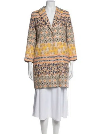 Pre-owned Smythe Patterned Coat In Neutrals