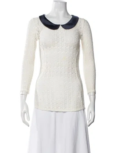 Pre-owned Smythe Patterned Long Sleeve Top In Neutral