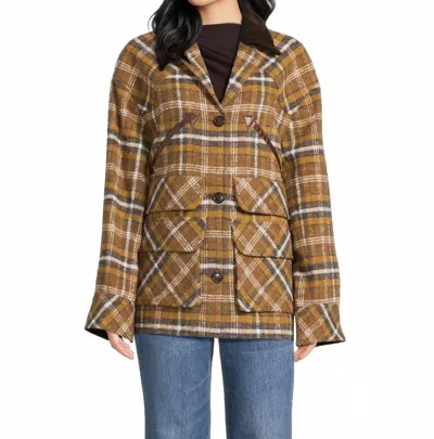 Smythe Plaid Field Jacket In Umber In Animal Print