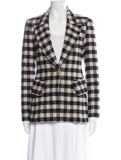 Pre-owned Smythe Plaid Print Blazer