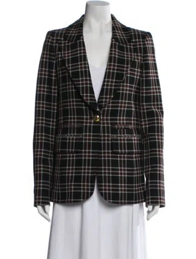Pre-owned Smythe Plaid Print Blazer In Black/brown