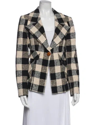 Pre-owned Smythe Plaid Print Blazer In Multi