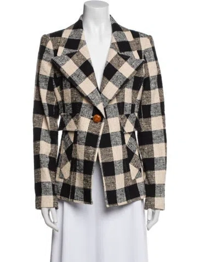 Pre-owned Smythe Plaid Print Blazer In Multi