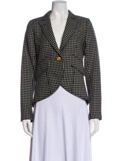 Pre-owned Smythe Plaid Print Blazer In Multi